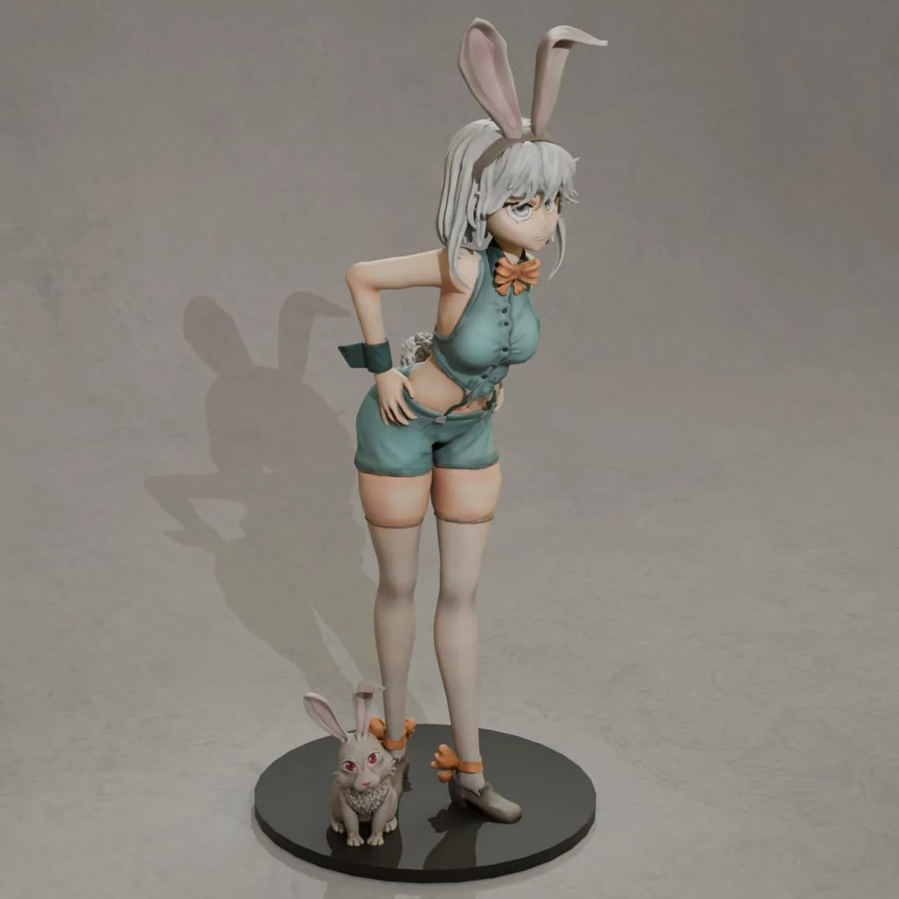 STL - Chica Conejo Anime render 2