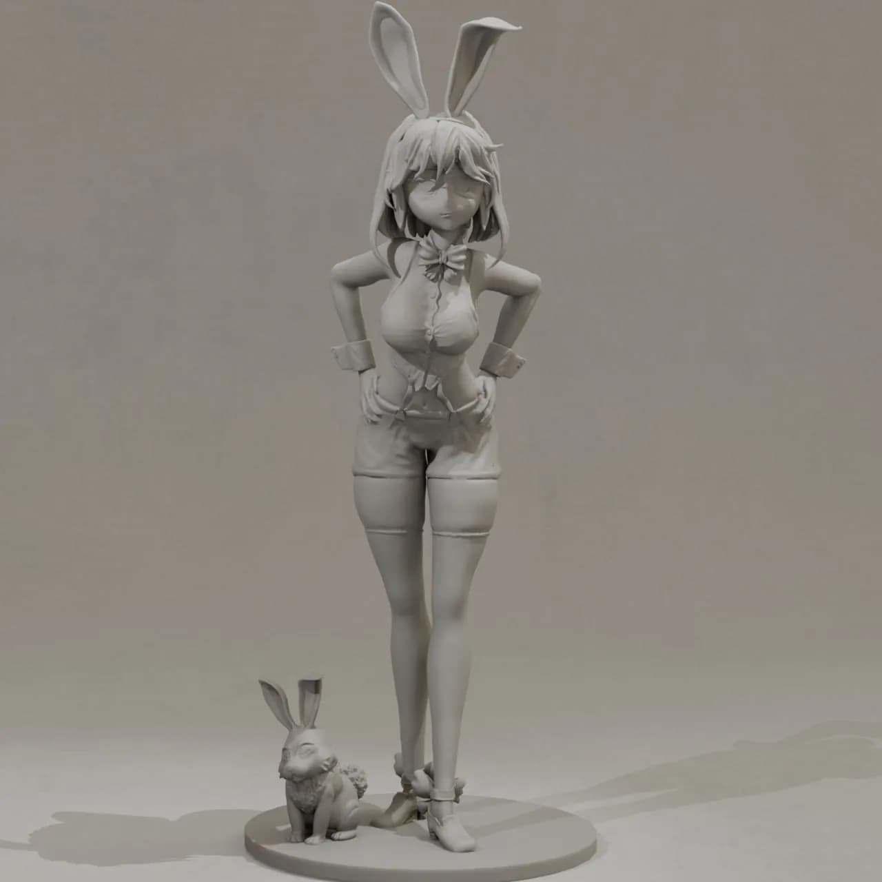 STL - Chica Conejo Anime render 3