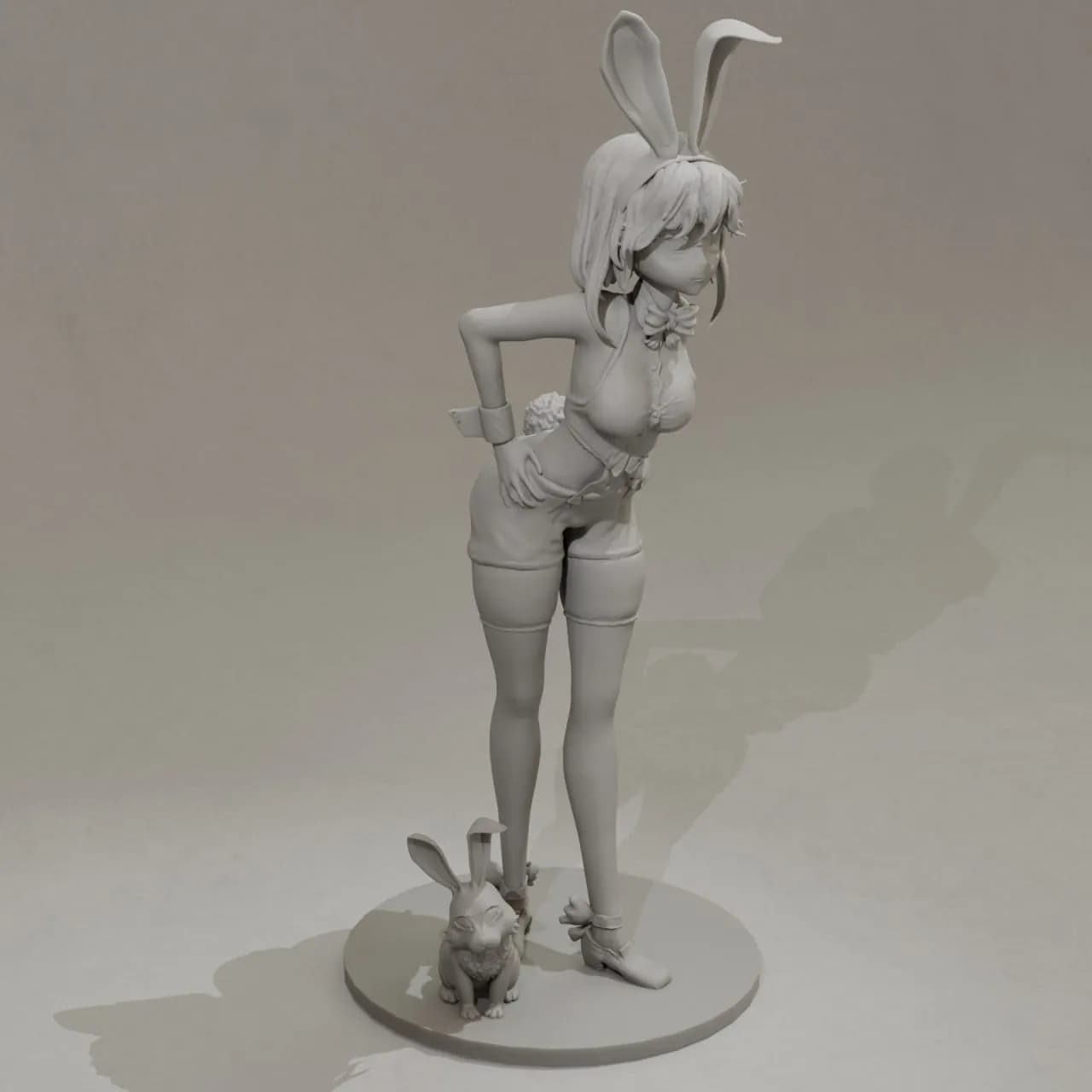STL - Chica Conejo Anime render 4
