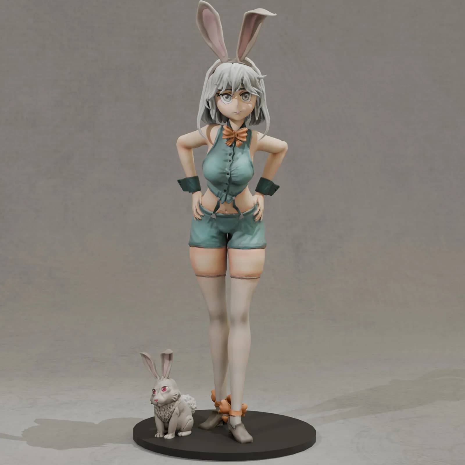 STL - Chica Conejo Anime render 5