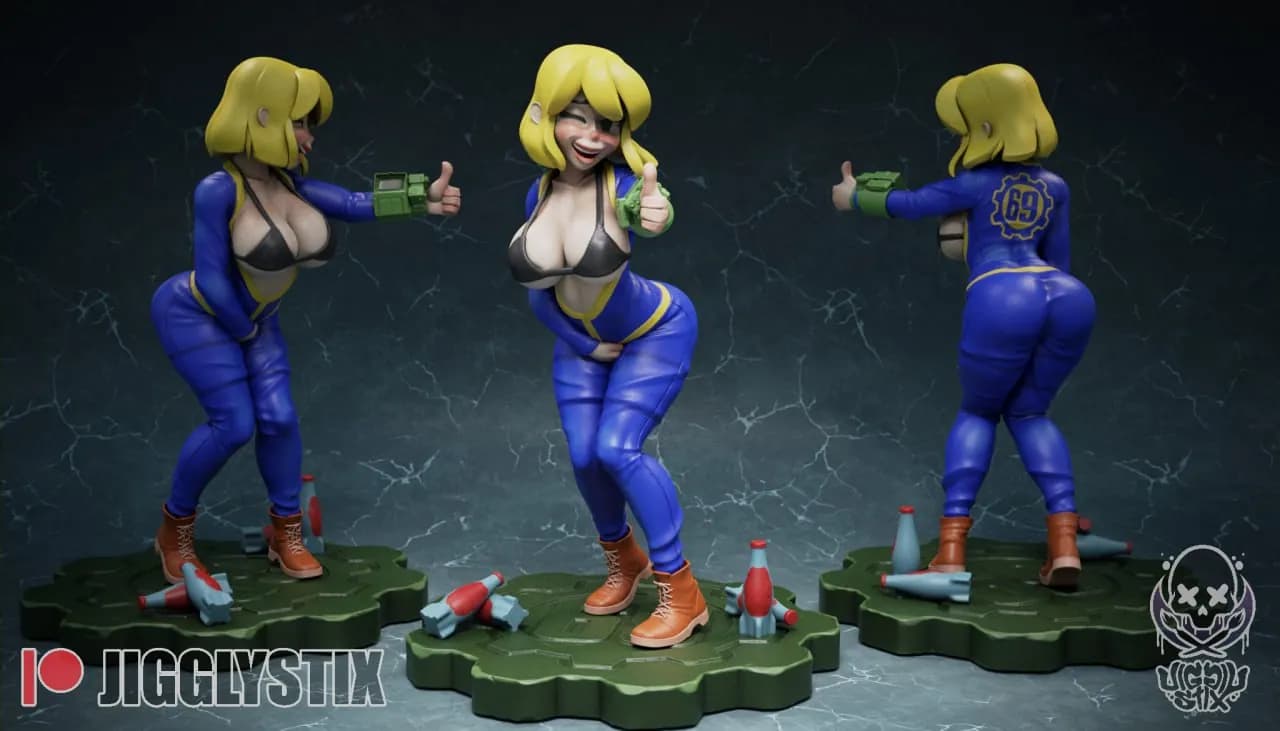 STL - chica de fallout estilo anime