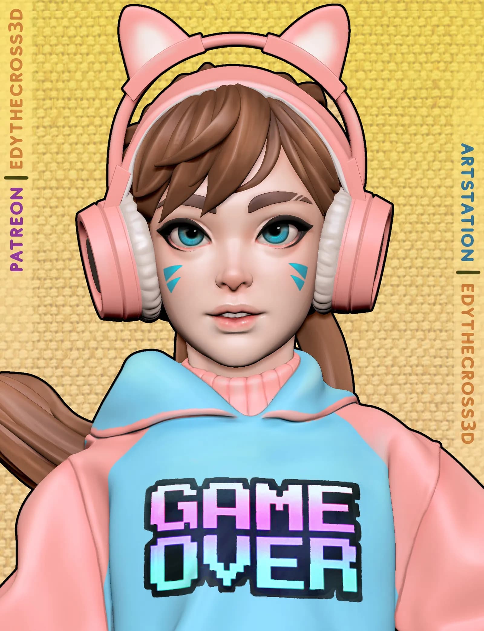 STL - Chica Gamer render 2