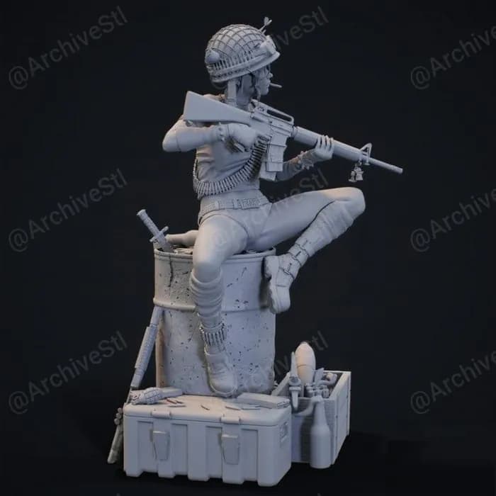 STL - Chica Tanque Guerrera