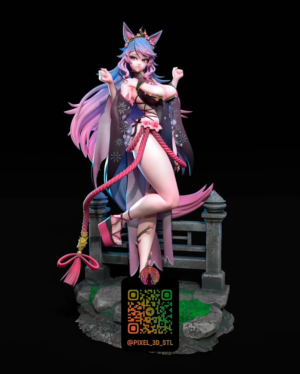 STL - Chica Zorro Estilo Anime 2