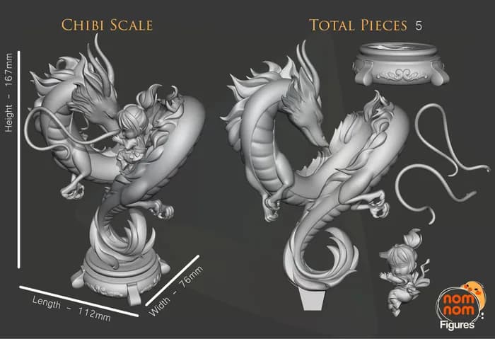STL - Chihiro y Haku Nom Nom Figures