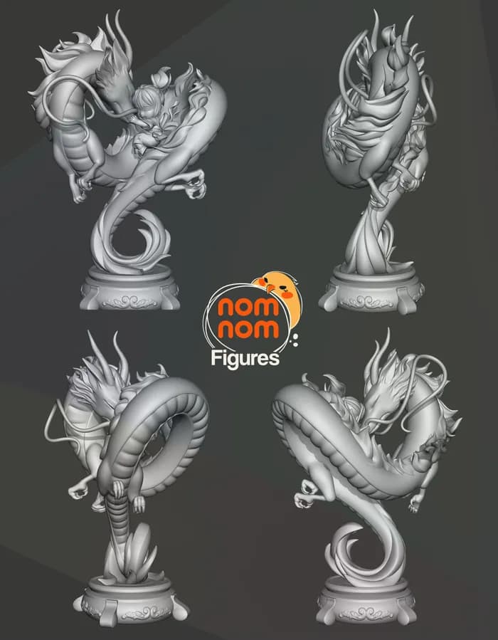 STL - Chihiro y Haku Nom Nom Figures