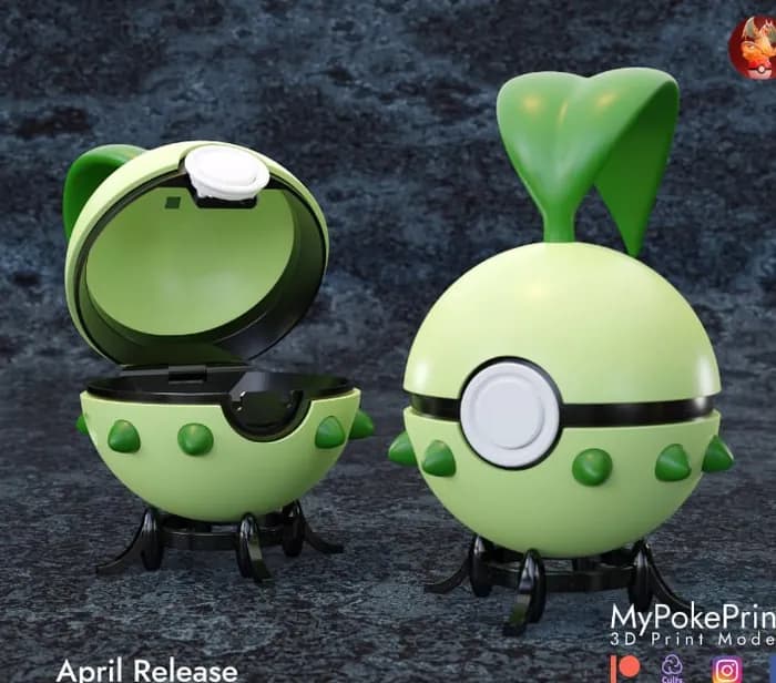 STL - chikorita pokeball