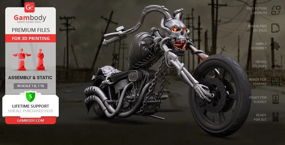 STL - Chopper esqueleto de Ghost Rider