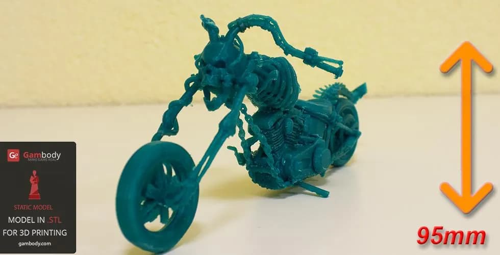 STL - Chopper esqueleto de Ghost Rider render 2