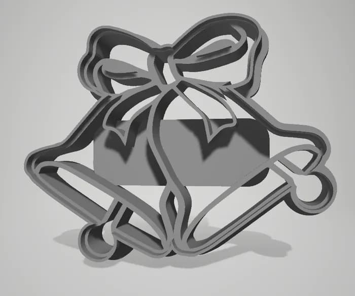 STL - christmas bells cookie cutter