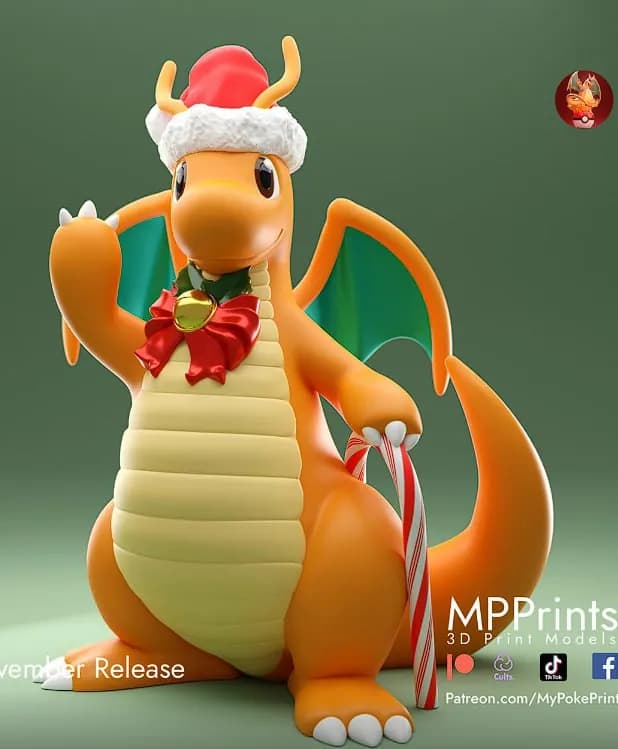 STL - christmas dragonite