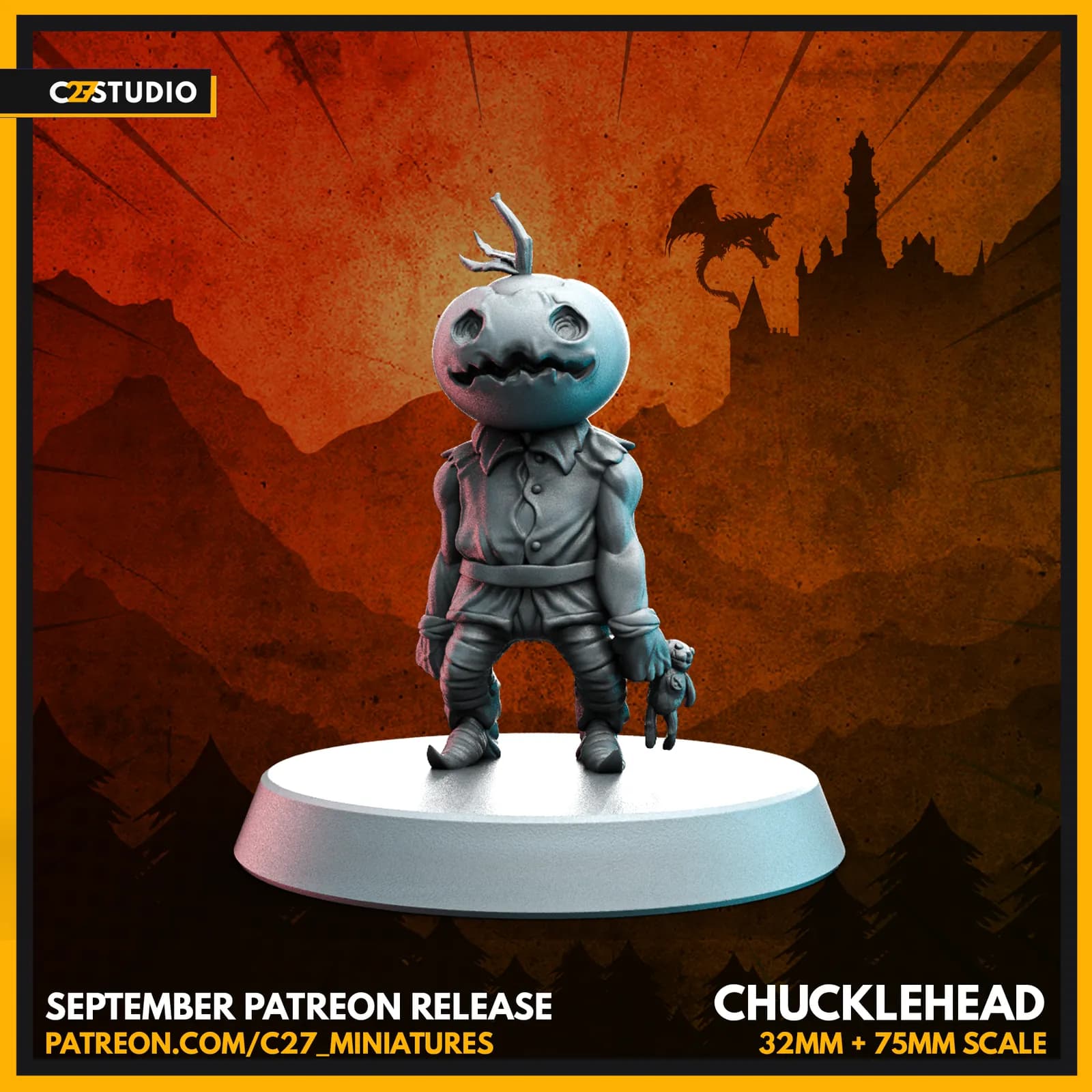 STL - Chucklehead figura de terror render 2