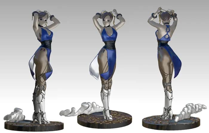 STL - Chun Li Cyborg Figura