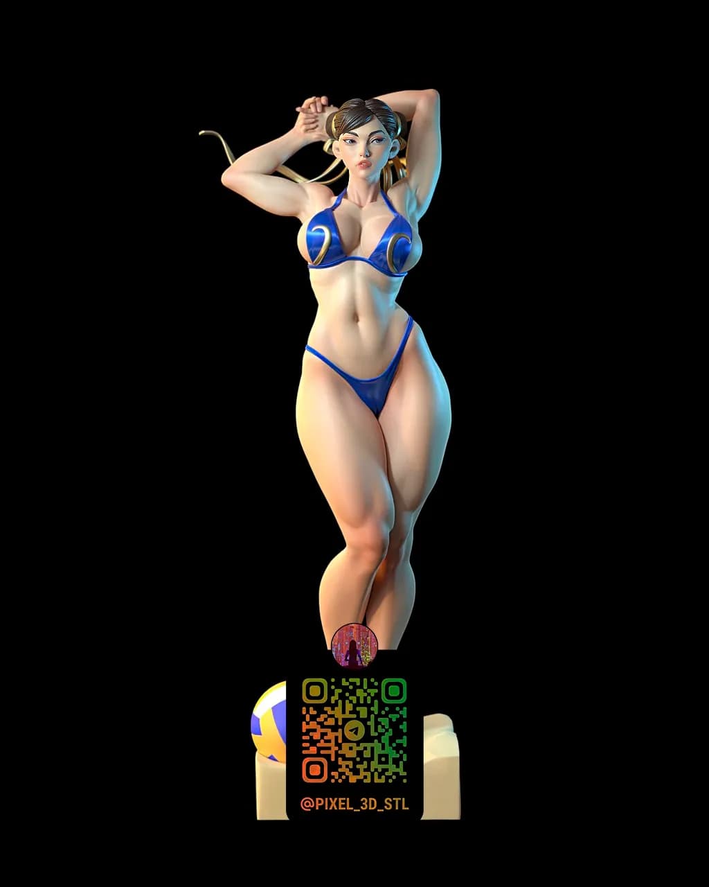 STL - Chun Li Street Fighter Bikini