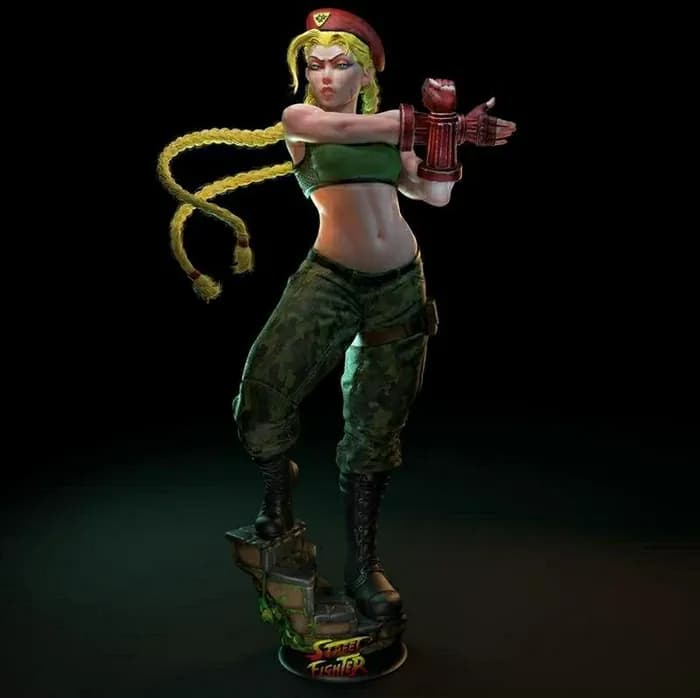 STL - Chun Li y Cammy de Street Fighter render 2