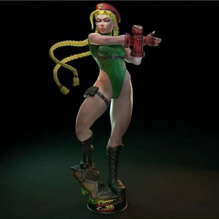 STL - Chun Li y Cammy de Street Fighter render 3