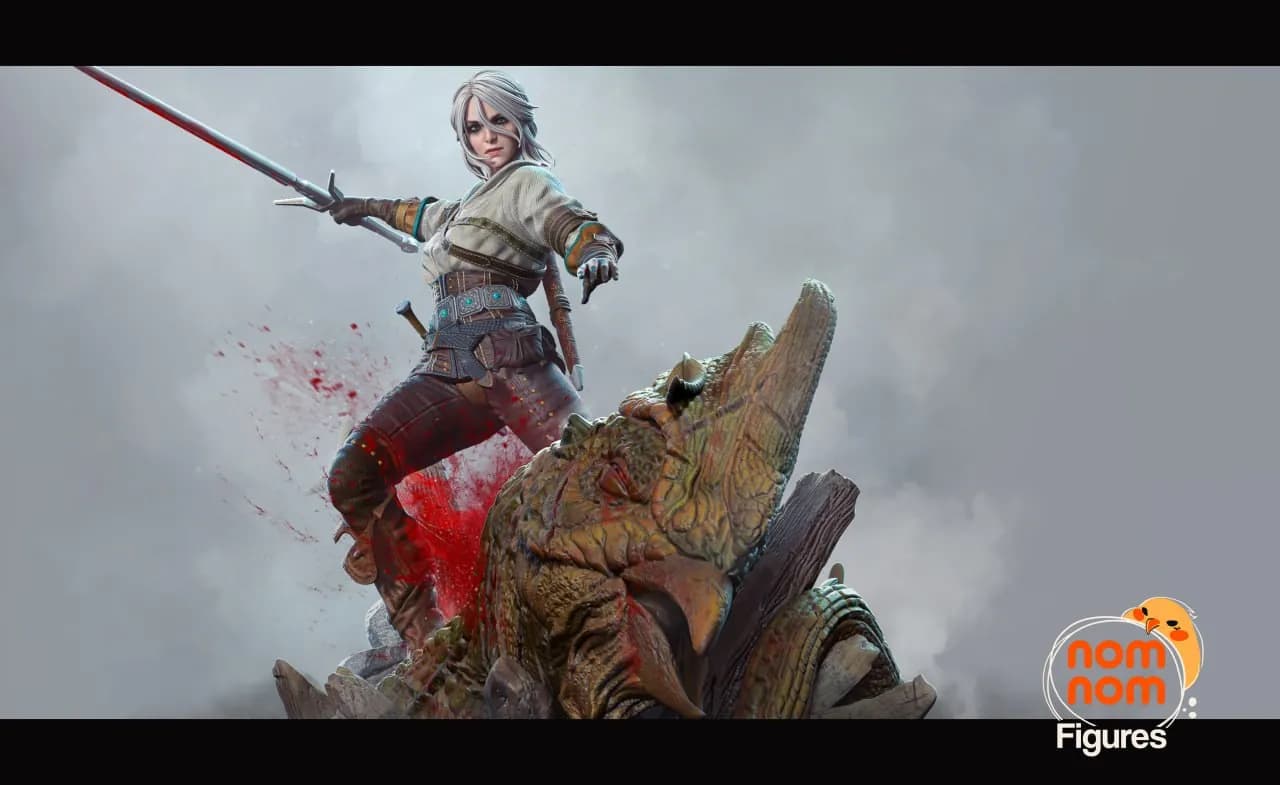 STL - Ciri de The Witcher 3 render 2