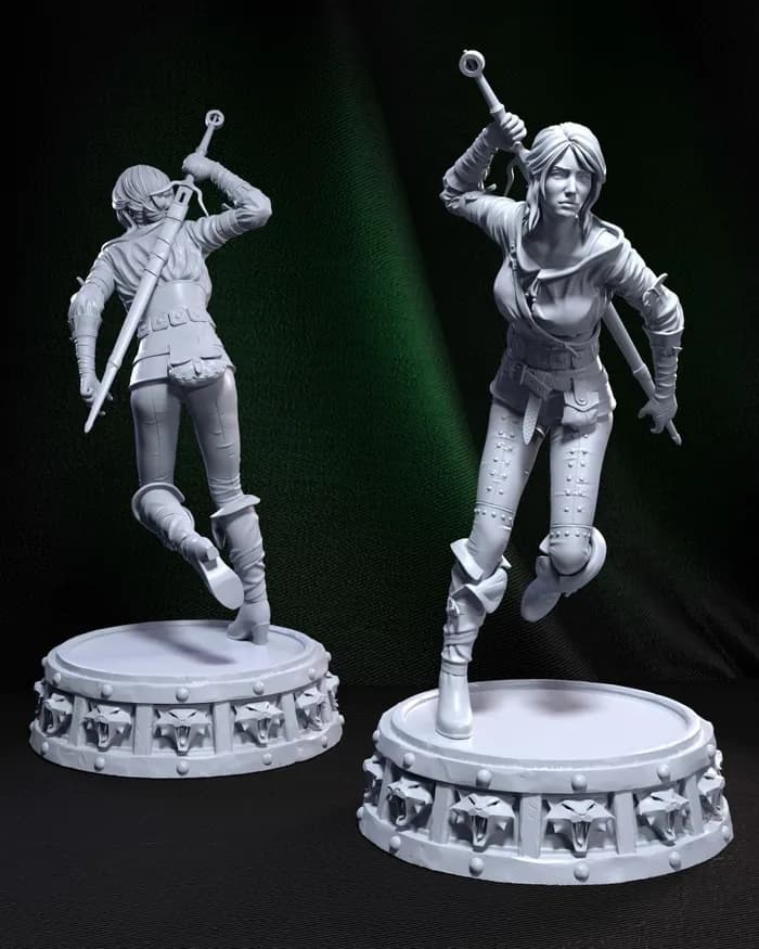 STL - ciri the witcher render 2