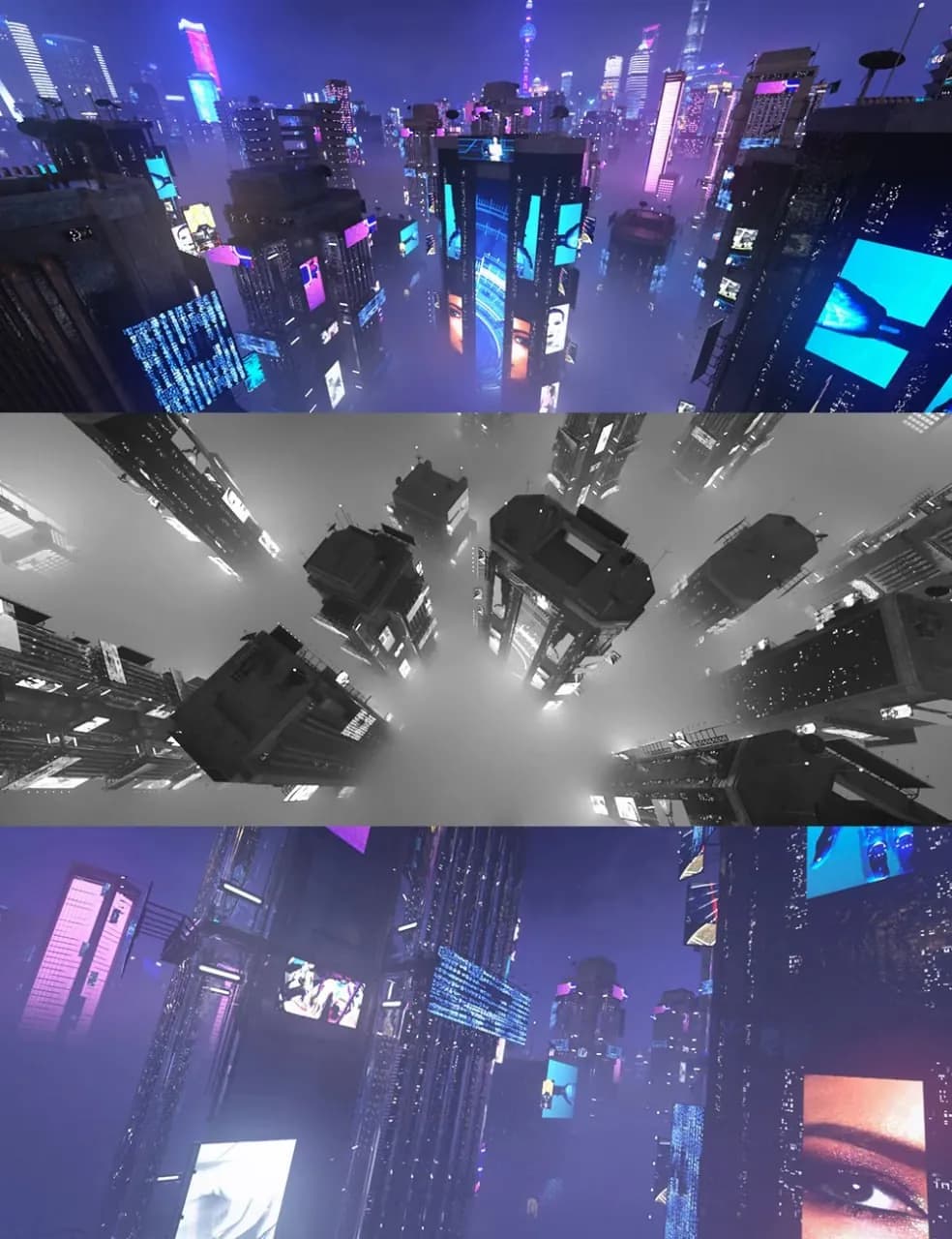 STL - Ciudad Cyberpunk Oscura