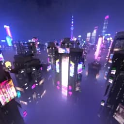 STL - Ciudad Cyberpunk Oscura render 3