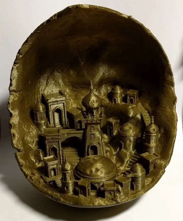 STL - Ciudad Fantasia Medieval render 4