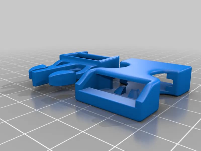 STL - Clip de 20mm para correas render 2