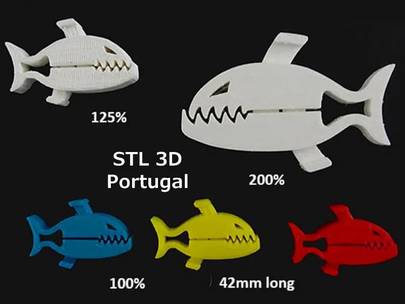 STL - Clips de piraña para ropa