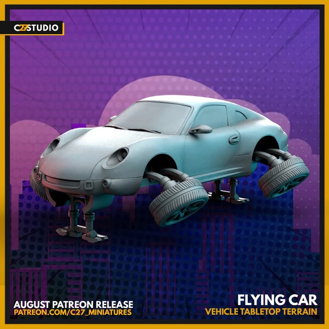 STL - Coche Volador Terreno