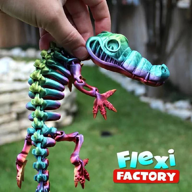 STL - Cocodrilo Articulado Flexible render 3