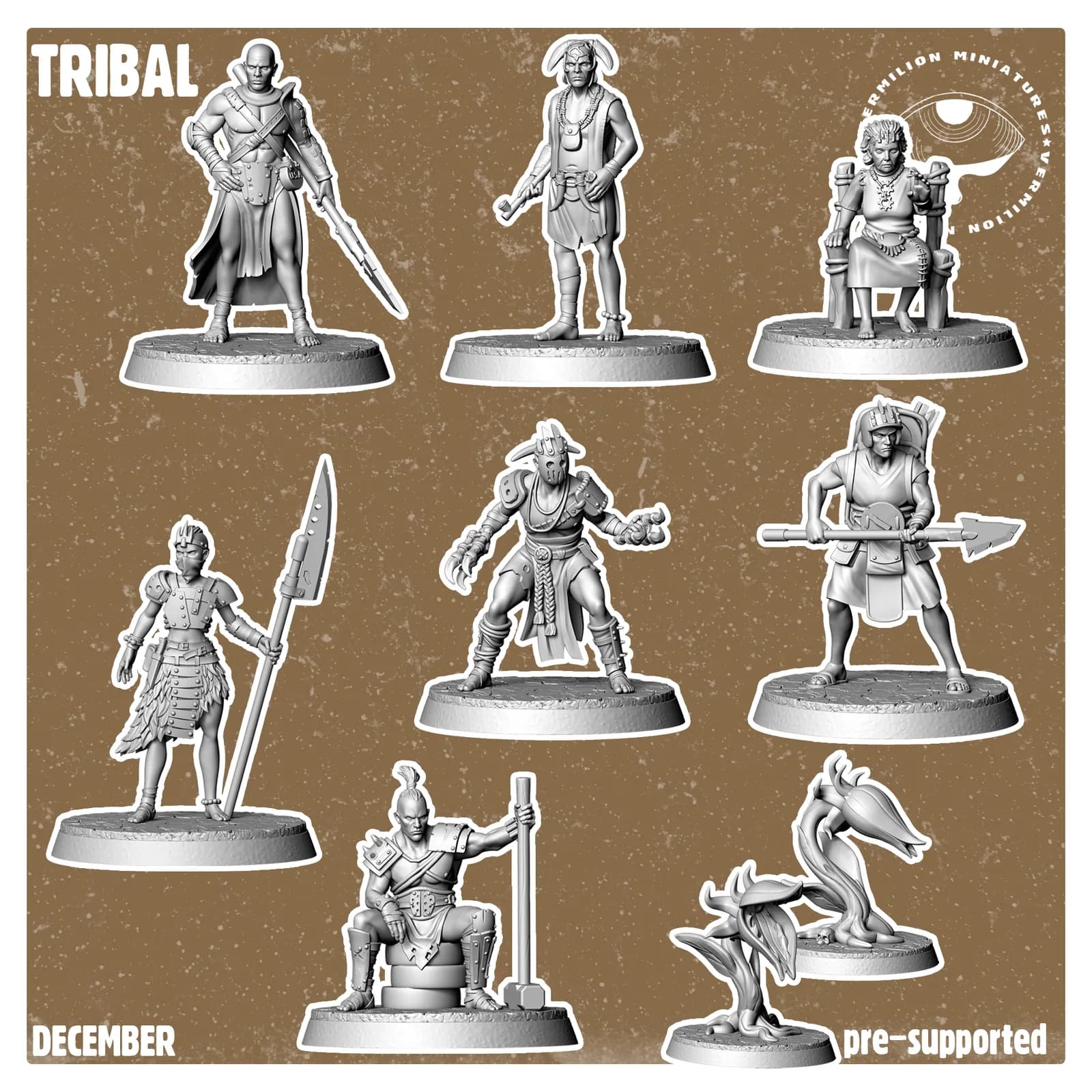 STL - Coleccion tribal de miniaturas