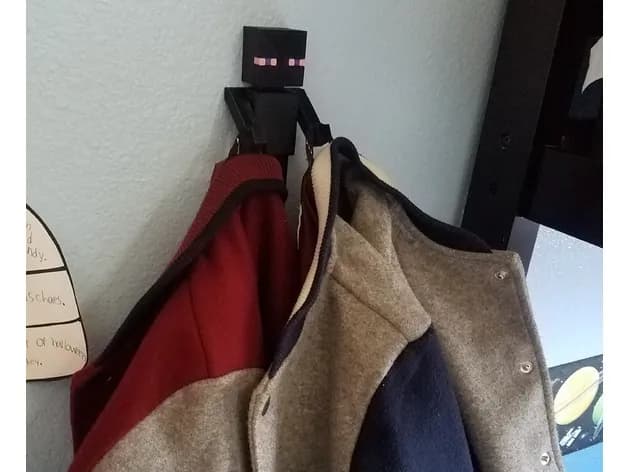 STL - Colgador de pared de Enderman render 5