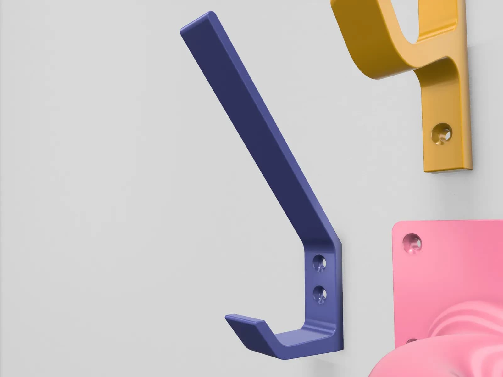 STL - Colgador de pared moderno render 2