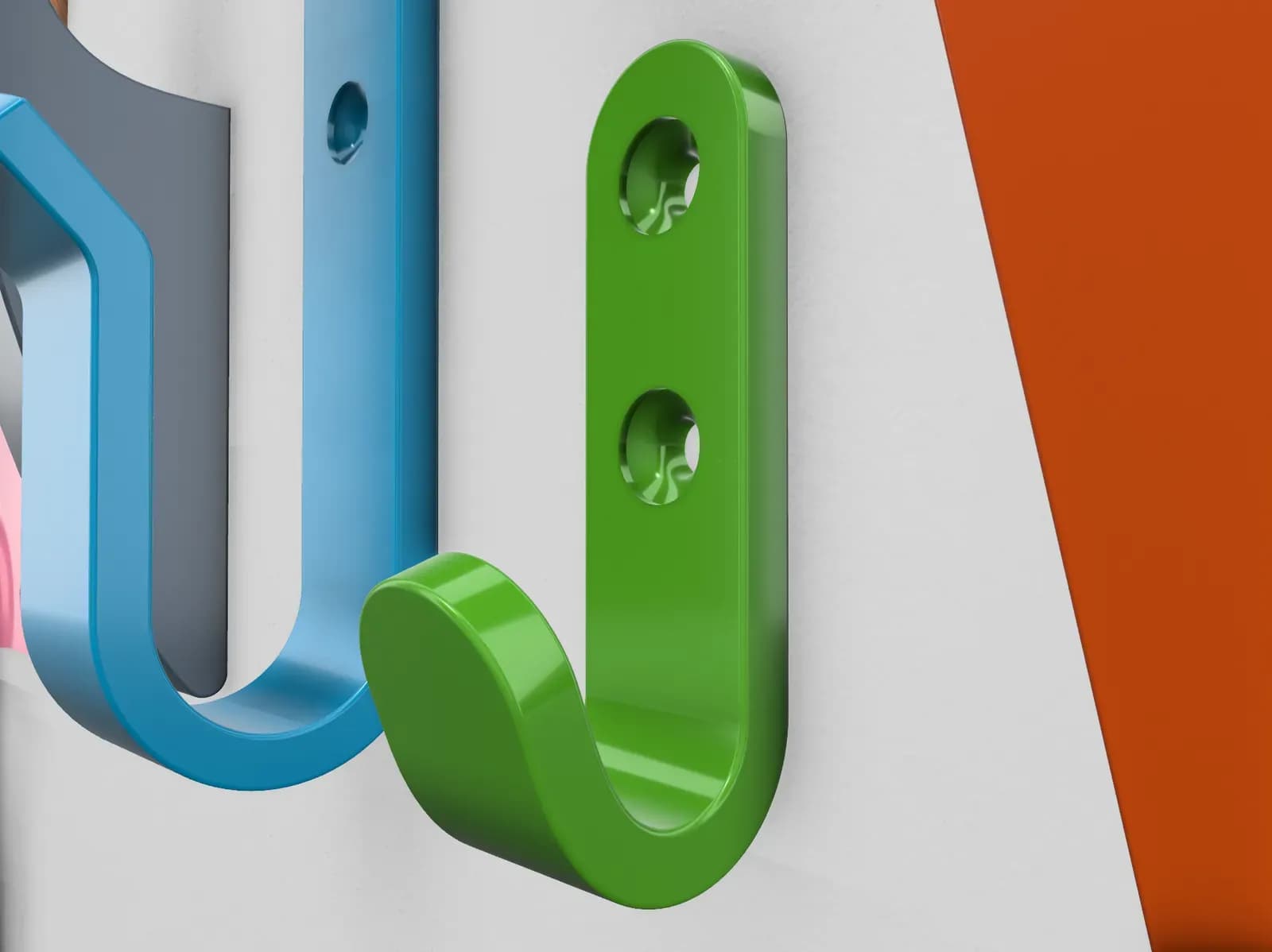 STL - Colgador de pared moderno render 3