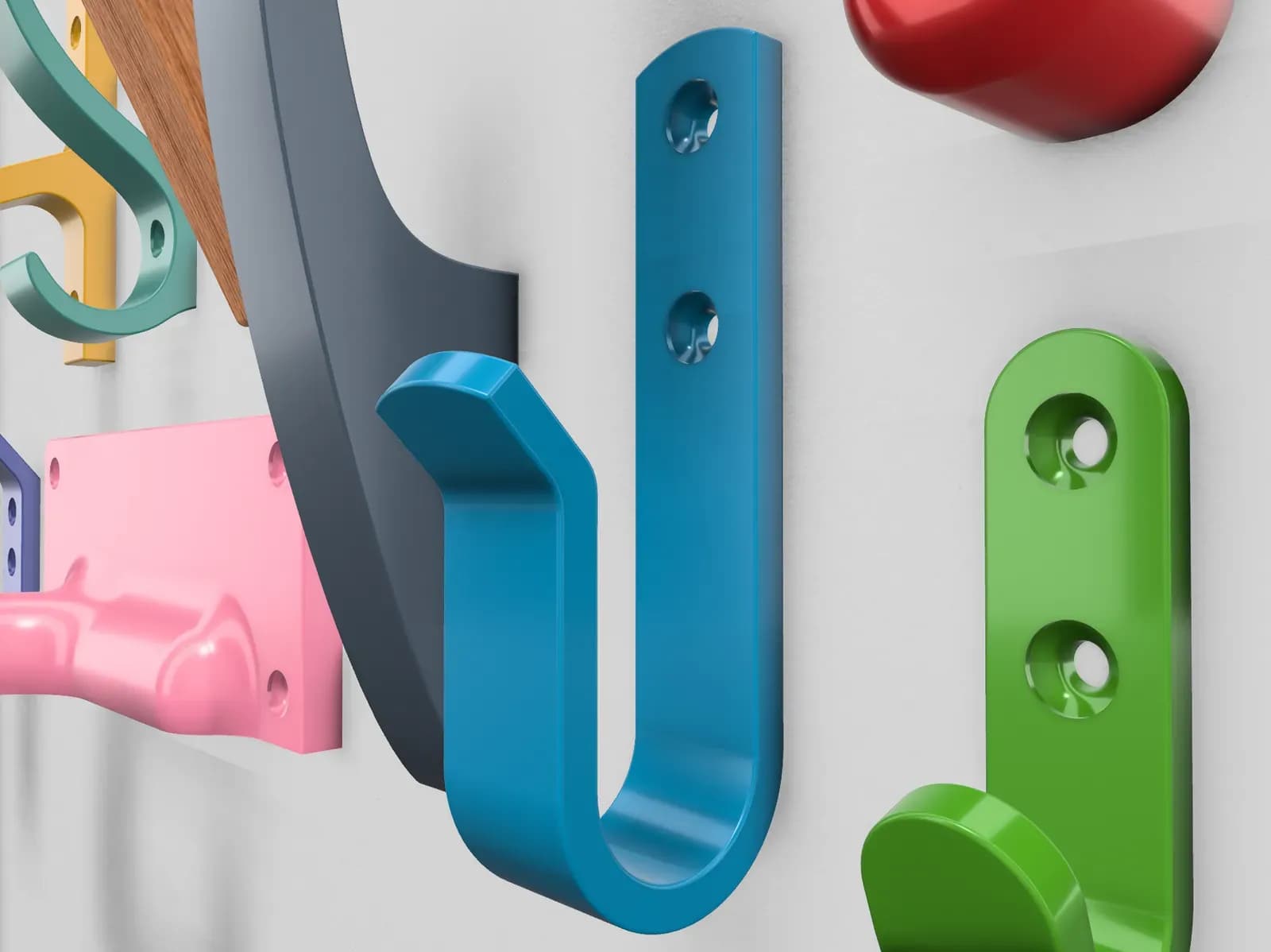 STL - Colgador de pared moderno render 4