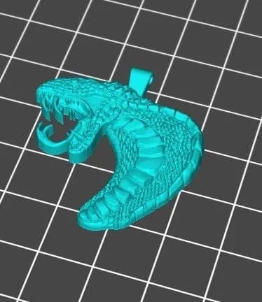 STL - Colgante de cabeza de cobra