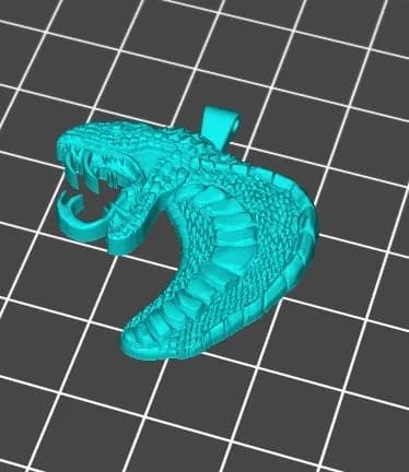 STL - Colgante de cabeza de cobra