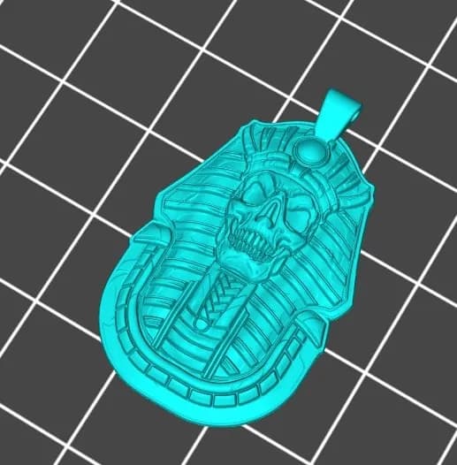 STL - Colgante Faraón Calavera