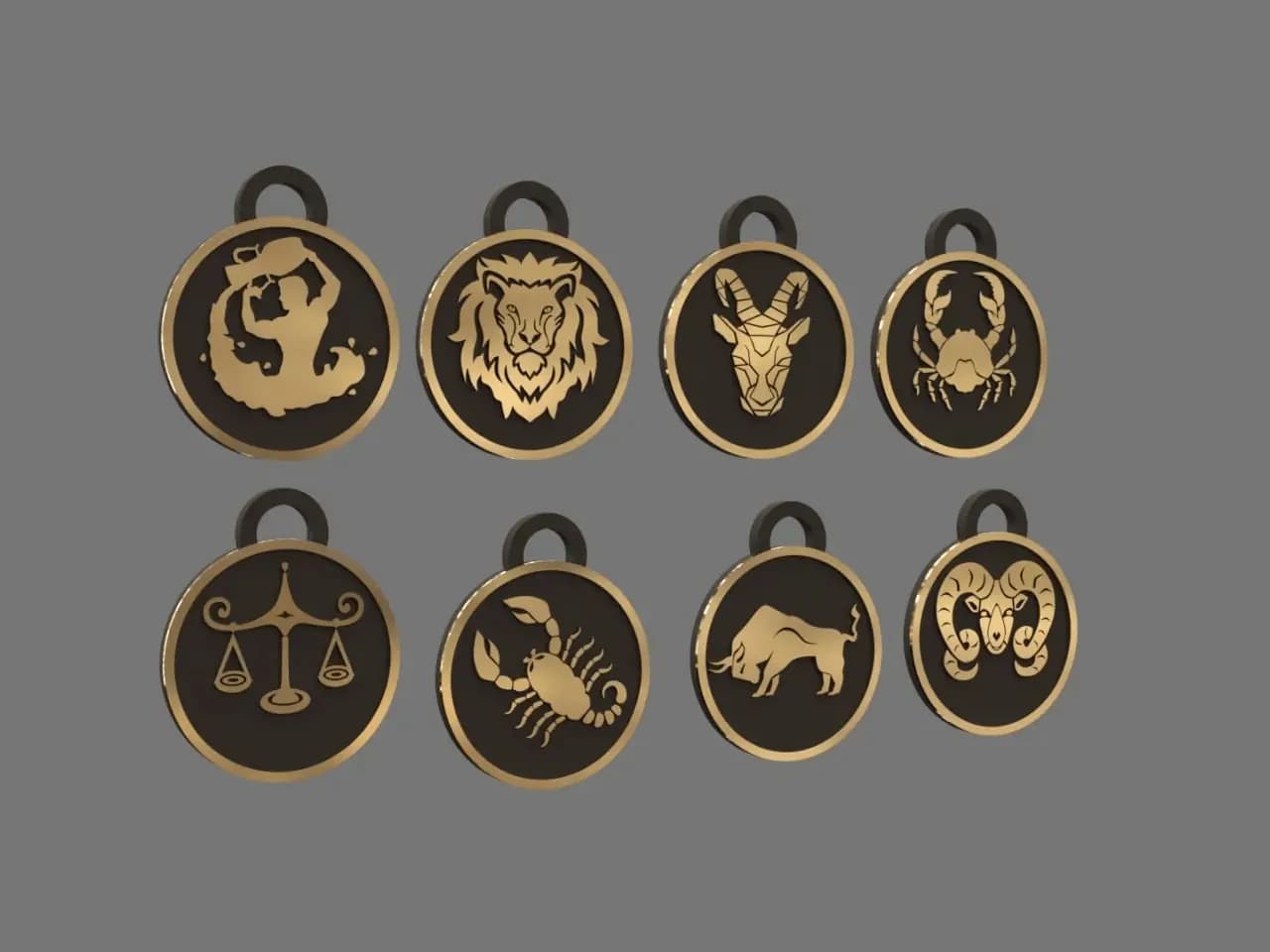 STL - Colgantes de Signos Zodiacales