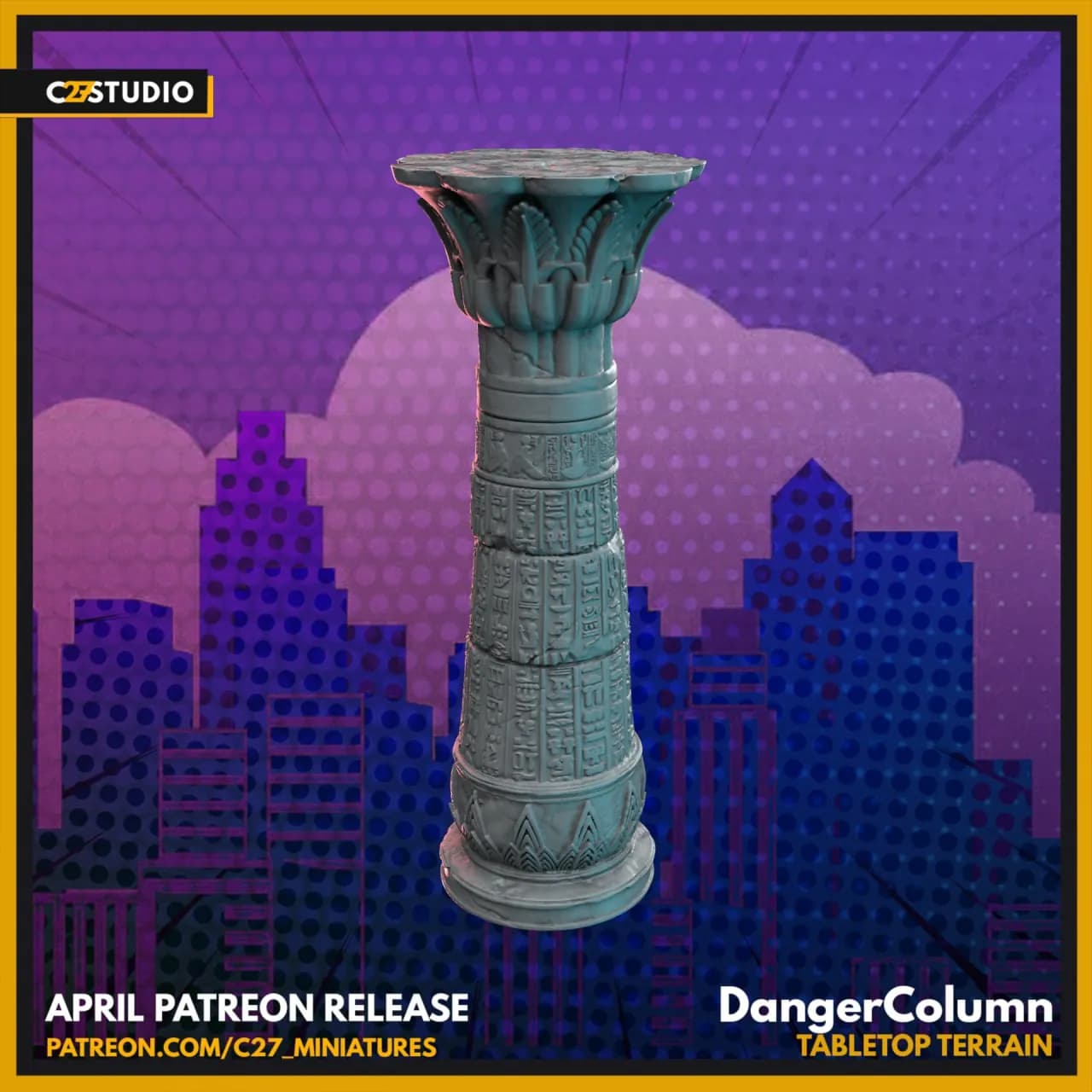 STL - Columna Egipcia Antigua