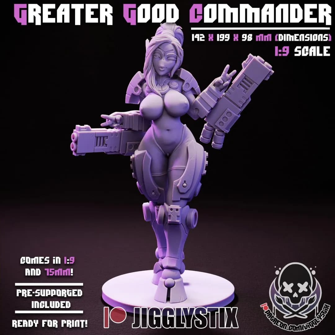 STL - Comandante Tau Waifu render 4