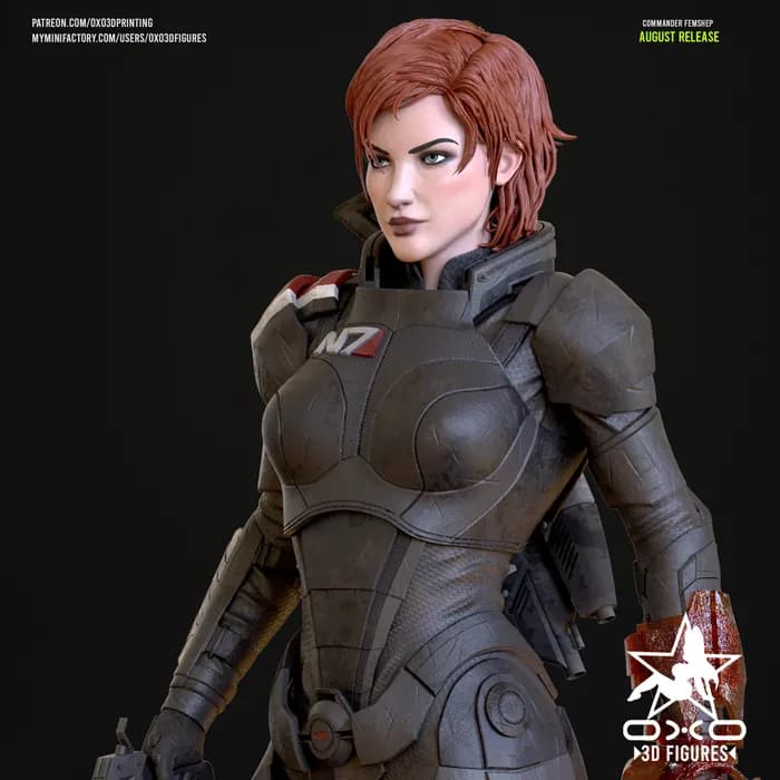 STL - commander femshep render 3