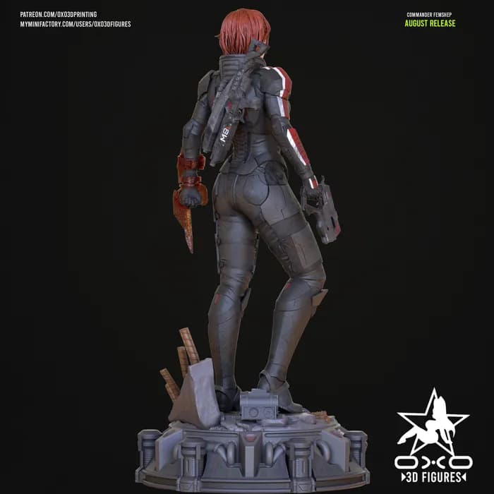 STL - commander femshep render 4