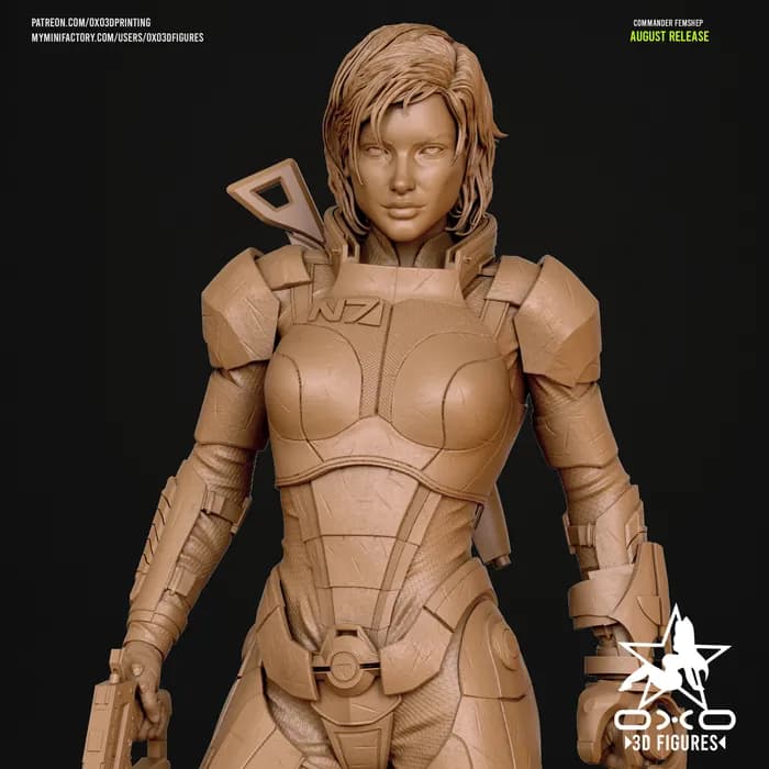 STL - commander femshep render 5