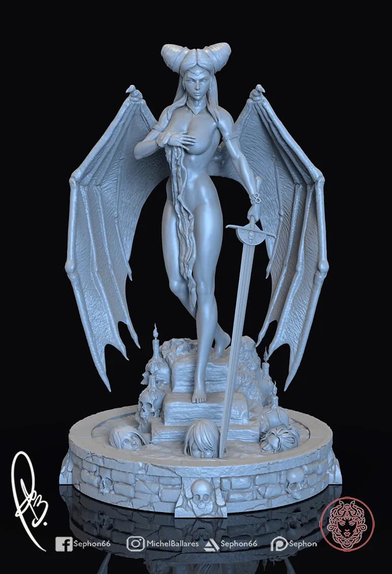 STL - Condesa Sangrienta Bathory render 2