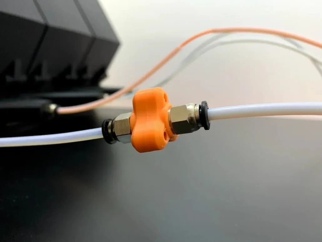 STL - Conector de Tubos PTFE Magnético render 4