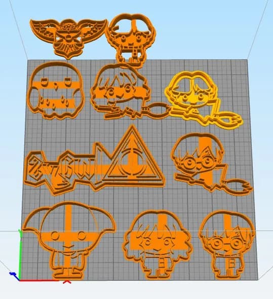 STL - cookie cutter set harry potter