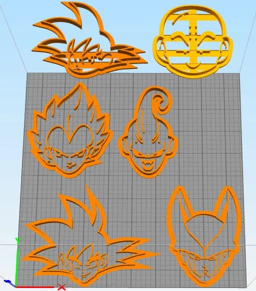 STL - cookie cutters set dragon ball