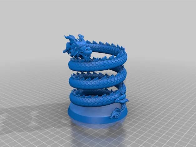 STL - Copa de dragón para lápices render 2