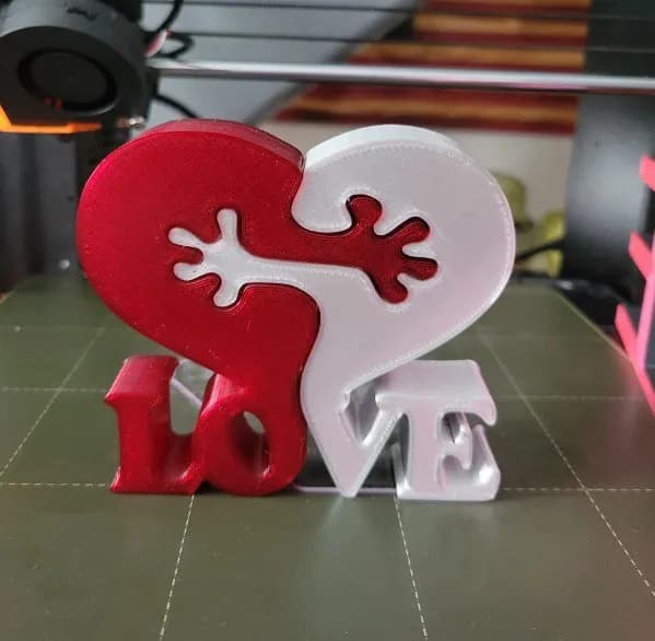 STL - Corazón dividido Love