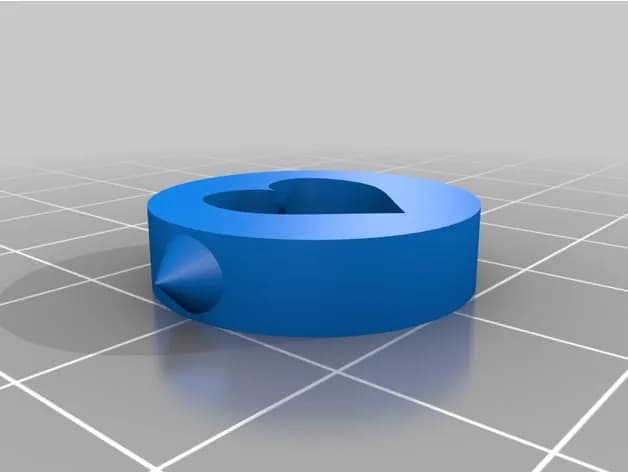 STL - Corazón giratorio para llavero render 2